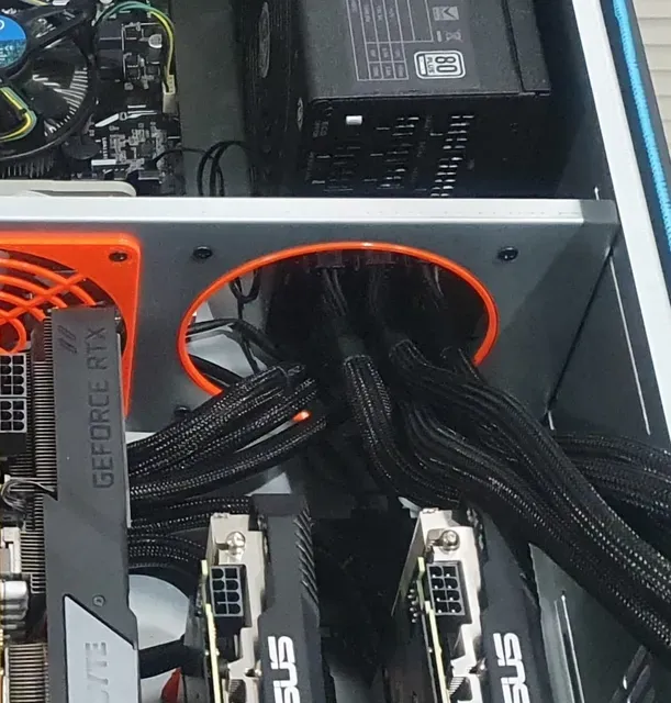 4U Server Case 120mm Fan Hole Cable Guard
