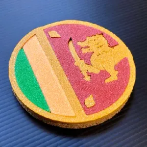 Sri Lanka - Flag Beer Coaster