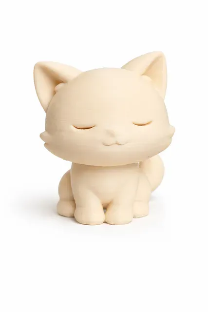 Cute Chibi Cat (Sleepy Edition) | Easy Print | No Supports | 3D Printable STL/3MF