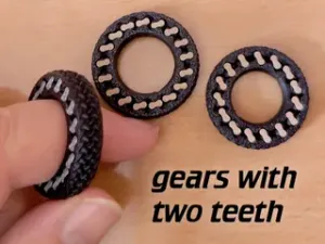 fidget gear ring with 2-toothed planet gears