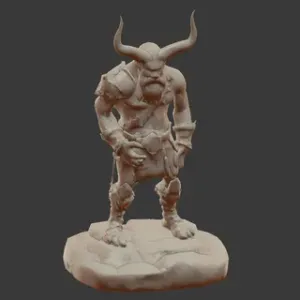 DND NPC Bull Gard art protjekt KI NOsupport Supportfree FDM Easyprint Fastprint