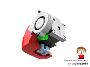 Universal E3D Hemera Part Cooling Duct v2.0 for 5015 Blower