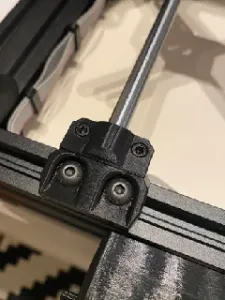 Prusa Bear Y-rod holder without zip ties (M3 heat set inserts)