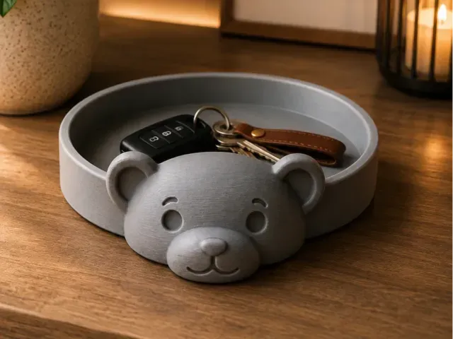 Cute Bear Key Tray | Teddy Bear Catchall Bowl