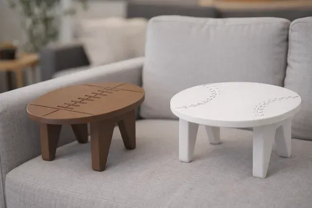 American Football & Baseball Arm Rest Tables — Functional Design for Sports Fans