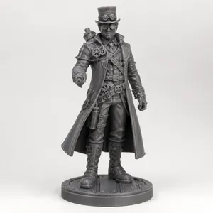 Steampunk-Miniaturfigur mit Topf und Brille/Steampunk miniature figure with pot and glasses