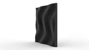 WAVE Rib Wall Art Generator — OpenSCAD Mini Generator + Cascade Veil