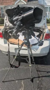 114 travel telescope astrophotography overhaul + solar filter kit