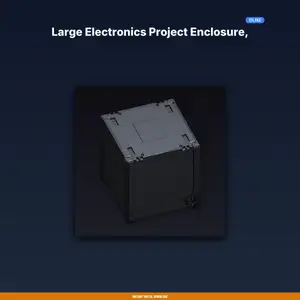 Large Electronics Project Enclosure, Customizable Cutouts, Screw - 3D Printable STL File