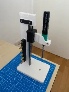 Pinecil mount for minimalist heatset insert press