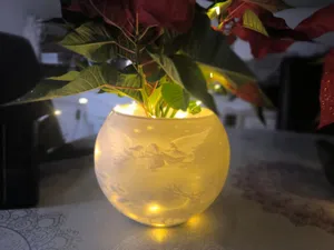 Lithophane Santa mit Engeln