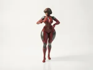 Goth Girl Figurine Anime Character 3D Printable
