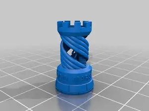 Elegoo Resin printer testing STL, chess piece, rook