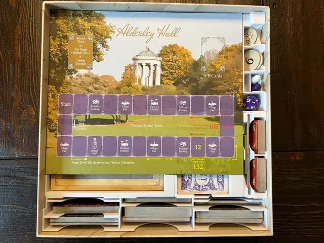 Obsession Insert / Organizer - Holds 2nd Ed. Base Game, Wessex, Upstairs Downstairs, and Useful Box — Image 9 of 29