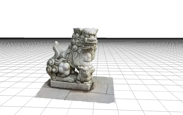 Komainu "Lion Dog" at Portland Japanese Garden from Photogrammetry