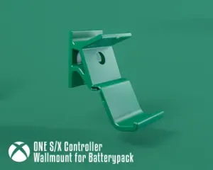 Xbox One S X controller wall mount (for thicker battery pack)