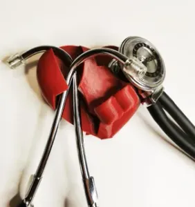 Heart stethoscope holder
