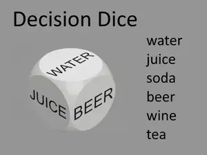 decision dice - beverages