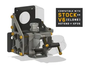 KP3S — Modular 4010/5015 Fan Shrouds with BLTouch Mount — Kingroon