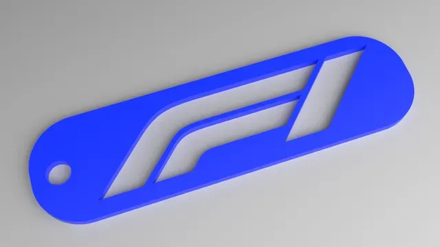 F1 Keyring - Formula 1 Logo Fob (Punched) — Image 4 of 4