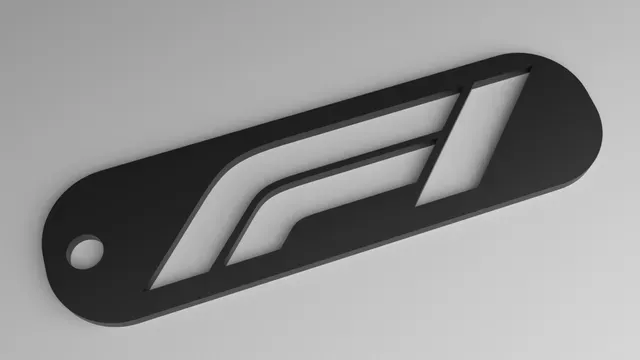 F1 Keyring - Formula 1 Logo Fob (Punched) — Image 2 of 4