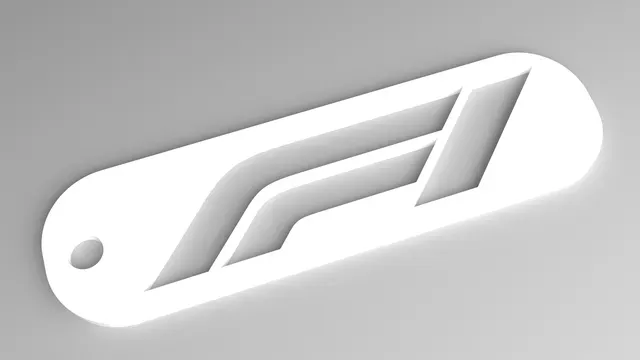 F1 Keyring - Formula 1 Logo Fob (Punched) — Image 3 of 4
