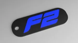 F2 Keyring - Formula 2 Logo Fob (Raised)