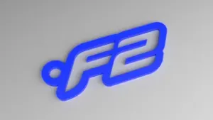 F2 Keyring - Formula 2 Logo Contoured (Punched)