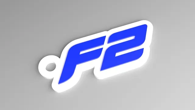 F2 Keyring - Formula 2 Logo Contoured (Raised)