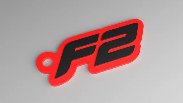 F2 Keyring - Formula 2 Logo Contoured (Raised) — Image 3 of 3