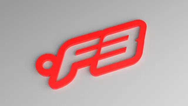 F3 Keyring - Formula 3 Logo Contoured (Punched) — Image 2 of 4