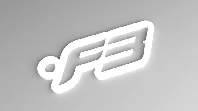F3 Keyring - Formula 3 Logo Contoured (Punched)