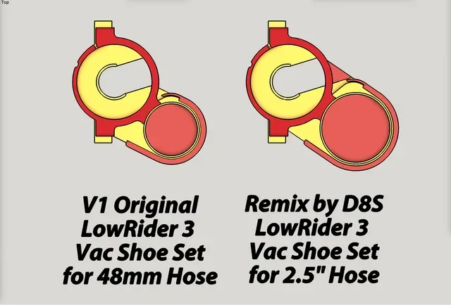 LowRider 3 CNC - Makita 700 Series Mount & removable dust shoe - REMIXED FOR 2.5" HOSE (v1.1) — Фото 2 из 9