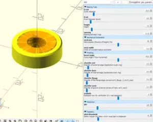 Parametric Printable Ballless Bearing - Fully Customizable Monobloc Radial Bearing