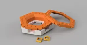 Marble track - Trampoline (Gravitrax compatible when using my 6 exit basic tile)