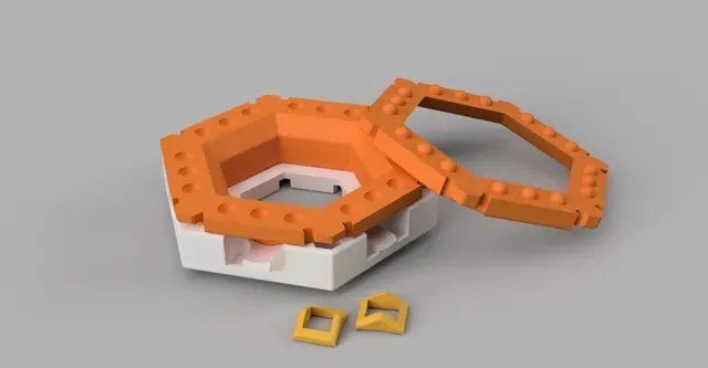 Marble track - Trampoline (Gravitrax compatible when using my 6 exit basic tile)