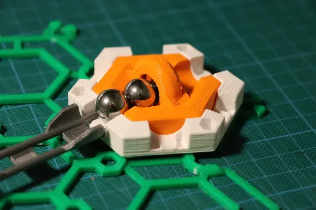 Marble track - gauss cannons (gravitrax compatible by using my basic tile)