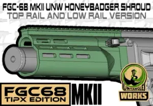 FGC-68 MKII honeybadger top rail and low rail shroud set