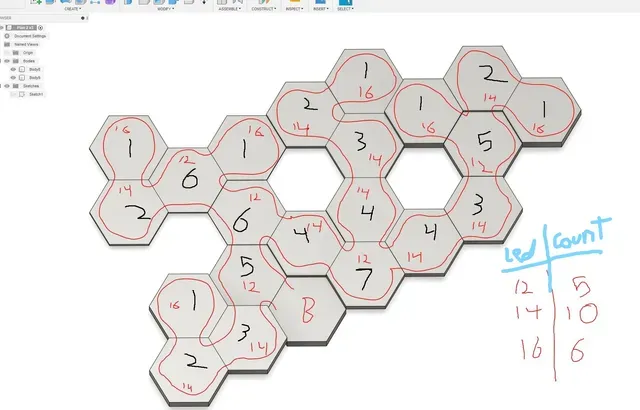 Customizable Hex Wall Lamp — Image 3 of 22