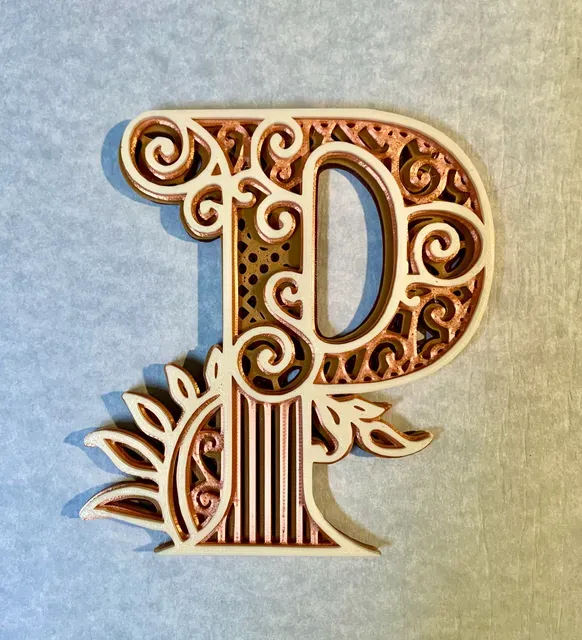 Ornate Letter P Monogram