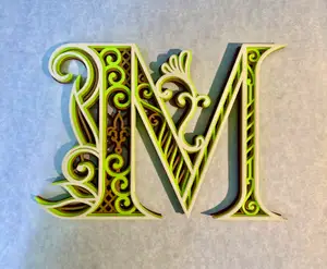 Ornate Letter M Monogram