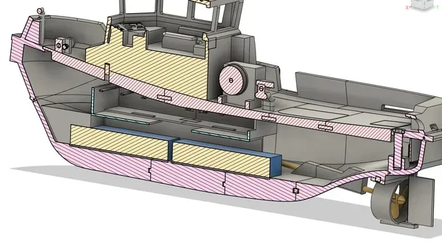 RC Boat 134 parts - 1907 TUG from DAMEN — Image 10 of 10