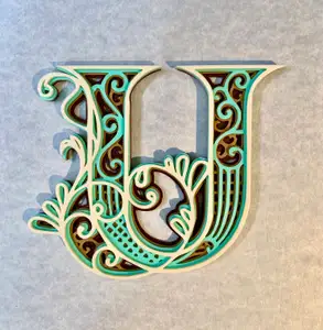 Ornate Letter U Monogram