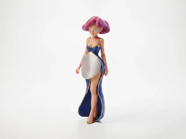 Pretty Dress Lady Figurine Female Figure 3D Printable