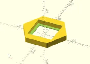 HEXA rámeček na obrázky (HEXA Picture frame) - OpenSCAD parametrizable