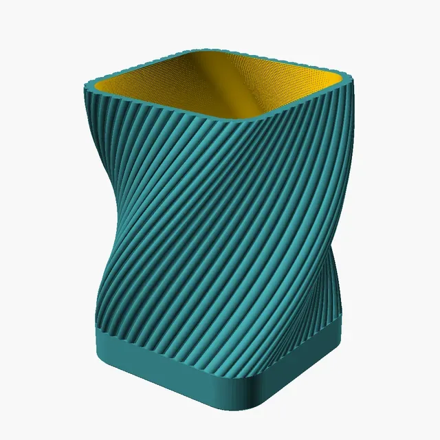 Twisted Ribbed Pen Cup — one part, no supports — Фото 2 из 5