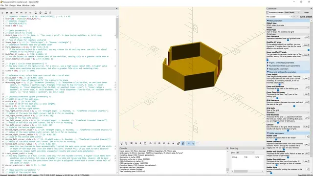 Geo-parametric coaster + holder + modifiers — Фото 2 из 22