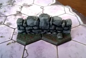 Gloomhaven Walls: Flat 1.75 Hex Wall