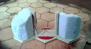 Gloomhaven Walls: Marble Pillar Door Frame (Flat Hex)