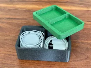 Swivel Tray Box (OpenSCAD)